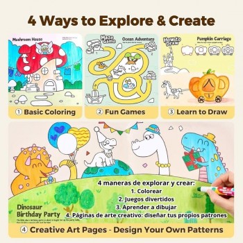 Set de 2 libros Actividades Play & Learn DINO & FAIRY WORLD