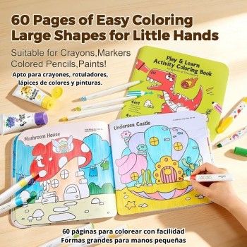 Set de 2 libros Actividades Play & Learn DINO & FAIRY WORLD
