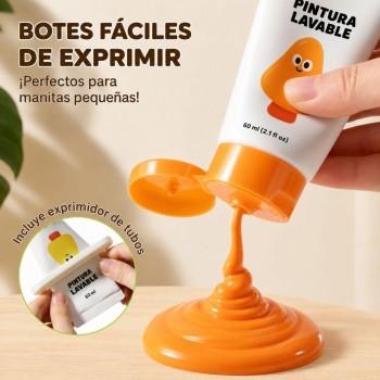 -Caja 8 pinturas lavables SQUEEZY PAINTS