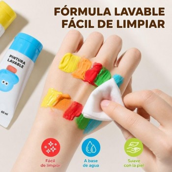 -Caja 8 pinturas lavables SQUEEZY PAINTS