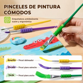 -Caja 8 pinturas lavables SQUEEZY PAINTS