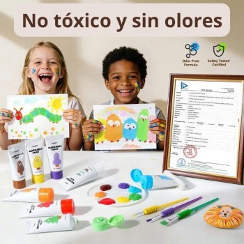 -Caja 8 pinturas lavables SQUEEZY PAINTS