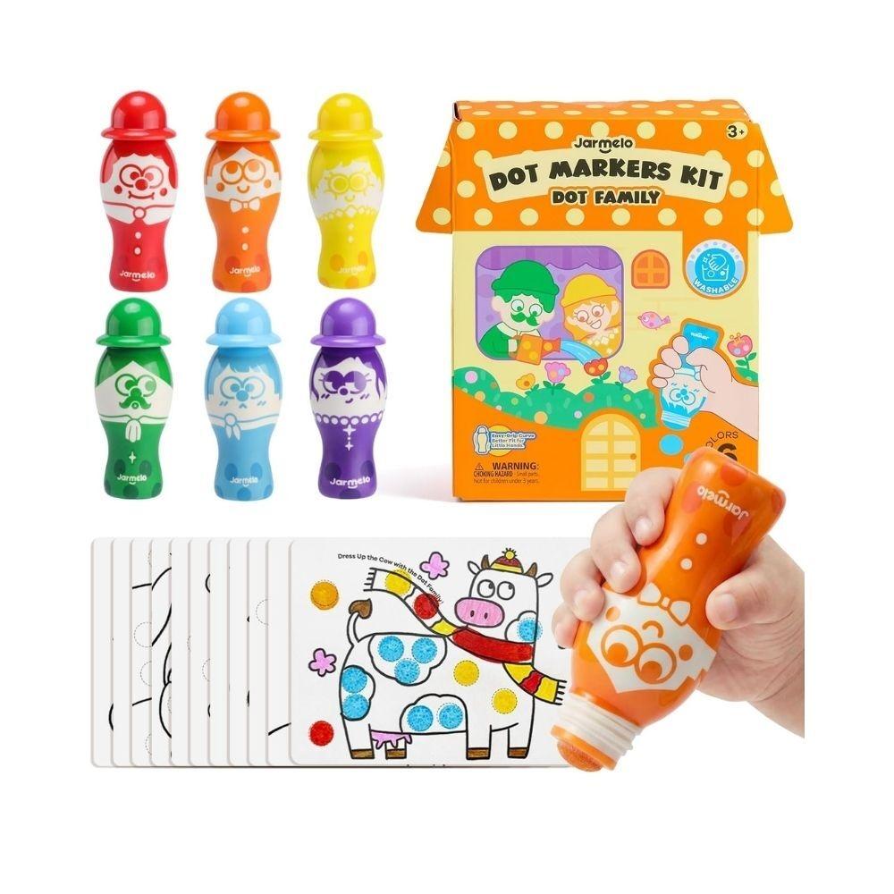 Set Creativo 6 Marcadores de puntos DOT FAMILY
