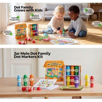 Set Creativo 6 Marcadores de puntos DOT FAMILY