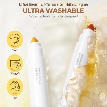 Rotuladores Extra Lavables WASH POWER 12 ud.