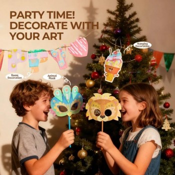 Kit dibujo creativo con espátula CARNIVAL PARTY
