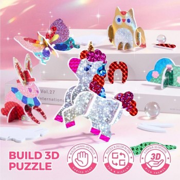 Kit Creativo 3 en 1 Láminas Brillantes FAIRY WORLD