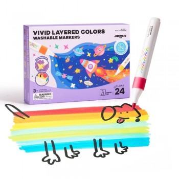 Rotuladores por capas lavables VIVID COLORED (24 ud.)