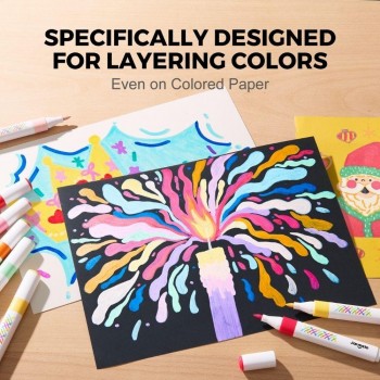Rotuladores por capas lavables VIVID COLORED (24 ud.)