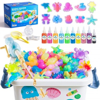 Set figuritas de gel 3D en agua