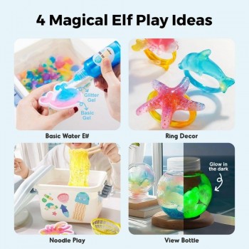 Set figuritas de gel 3D en agua