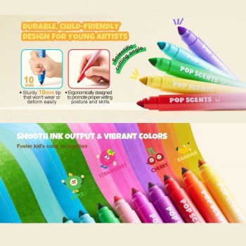 Rotuladores lavables perfumados (12 ud.)