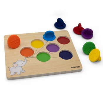 PUZZLE SENSORIAL COLORES Y CUÑOS ELEPHANT BALOON