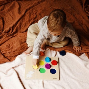 PUZZLE SENSORIAL COLORES Y CUÑOS ELEPHANT BALOON