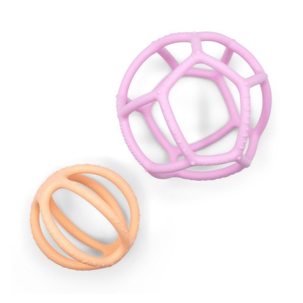 2 SENSORY BALLS PINK & PEACH