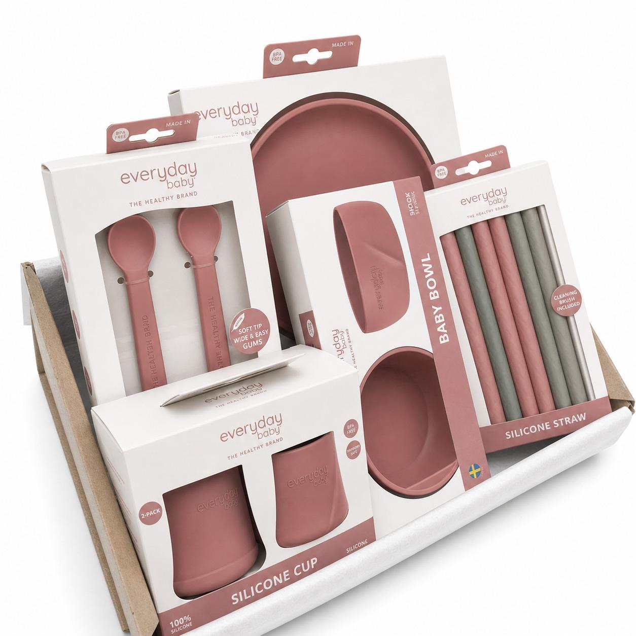 PACK VAJILLA EVERYDAY 5 PZAS NATURE RED