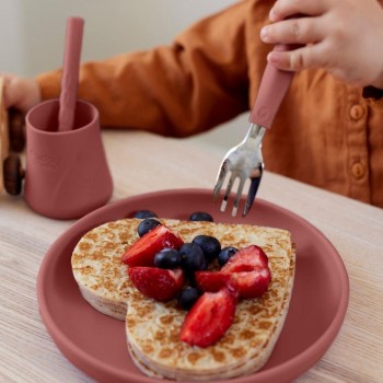 PACK VAJILLA EVERYDAY 4 PZAS NATURE RED