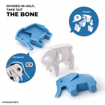 PACK SENSORIAL ANIMALES HALFTOYS 3 PZAS COCODRILO-ELEFANTE
