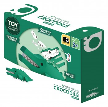 PACK SENSORIAL ANIMALES HALFTOYS 3 PZAS COCODRILO-ELEFANTE