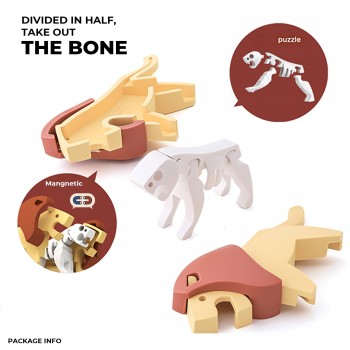 PACK SENSORIAL ANIMALES HALFTOYS 3 PZAS LEÓN-GNU