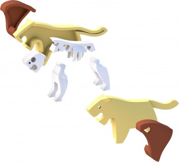 PACK SENSORIAL ANIMALES HALFTOYS 3 PZAS LEÓN-GNU