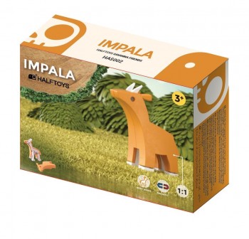 PACK SENSORIAL ANIMALES HALFTOYS 3 PZAS HIPO-IMPALA