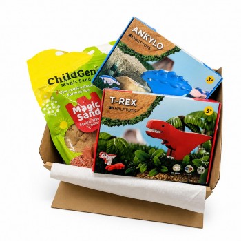 PACK SENSORIAL DINOS HALFTOYS 3 PZAS ANKYLO-REX