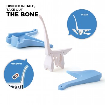 PACK SENSORIAL DINOS HALFTOYS 3 PZAS DIPLODOCUS-PARASAURUS