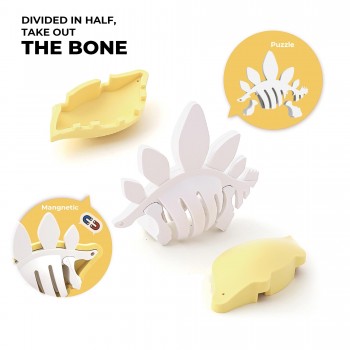 PACK SENSORIAL DINOS HALFTOYS 3 PZAS STEGOSAURUS-TRICERATOPS