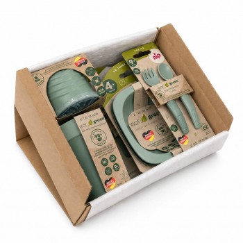 PACK VAJILLA NIP GREEN (5 pzas)