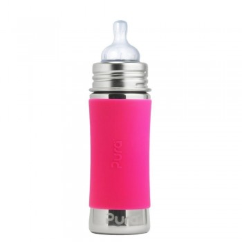 PACK BIBERONES PURA 5 PZAS ROSA