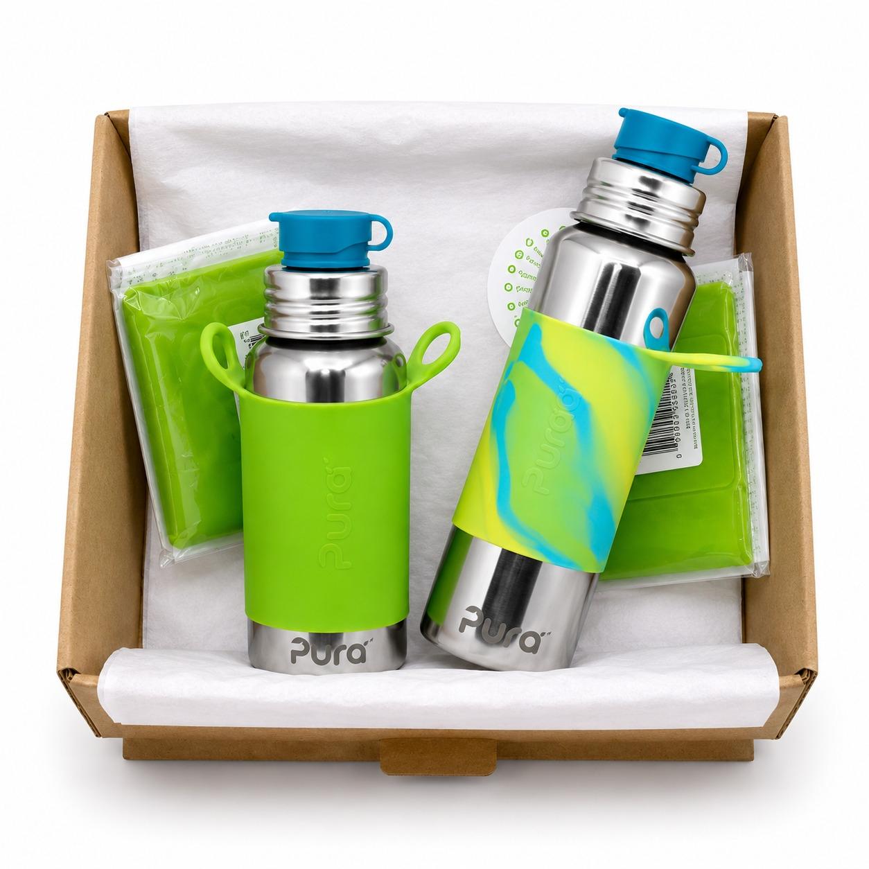 PACK BOTELLAS PURA 3 PZAS VERDE