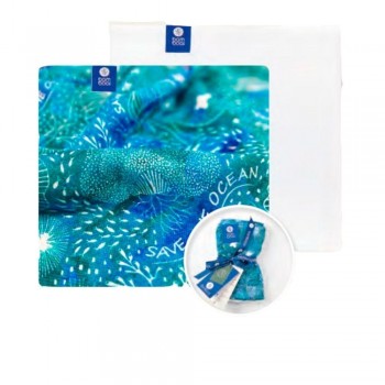 Muselina 75x75cm. SAVE THE OCEAN Pack 2 ud.